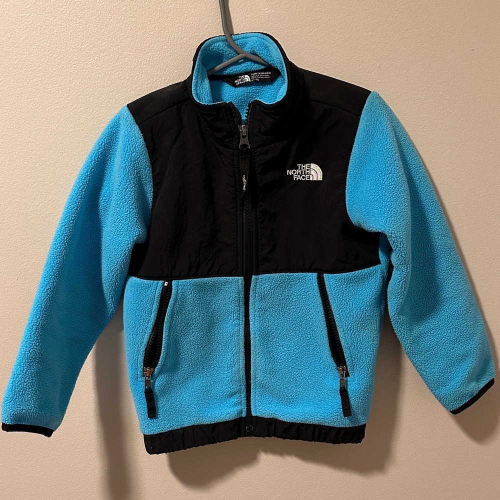 The North Face Light Blue and Black Fleece Jacket